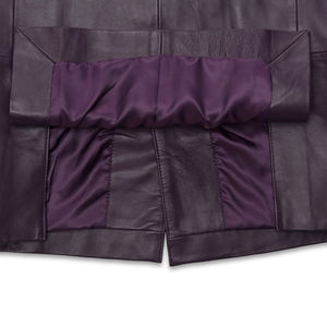 Veste en cuir de haute qualité Logo personnalisé Veste en cuir véritable pour hommes Prix de gros Saison d'hiver Vestes en cuir pour hommes - Product Image 6