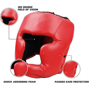 High Quality Professional Boxing <b>Head</b> Guard <b>For</b> Men & <b>Women</b> Qasaab Gloves Company's Face-Pattern Design - Product Image 3