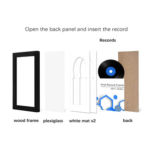 Marco de Madera para Discos de <span class=keywords><strong>Vinilo</strong></span> Chunlei OEM, para Exhibición de Discos, con Tamaño y Color Personalizados, y Barnizado UV - Product Image 3