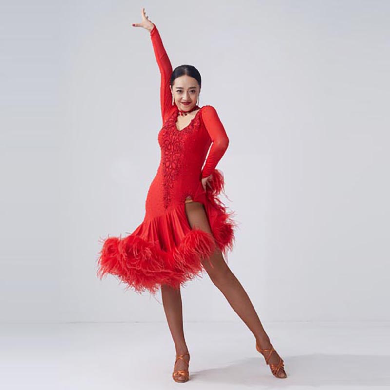 L-2083 Latin Dance Dress - Perfect for Competition & Performance