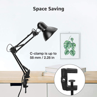 Lampe de bureau LED réglable moderne en aluminium avec commande tactile, alimentée par batterie, éclairage pour bureau et étude