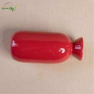 Vase en bambou tressé artisanal Art Déco avec contraste de couleurs audacieux, écologique et durable, décoration de table - Product Image 4