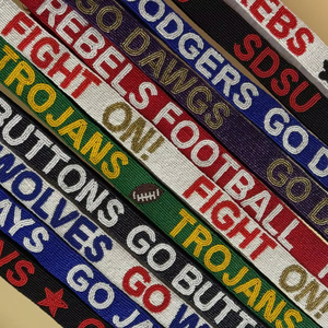 Sangle de sac personnalisée tendance à motif étoile perlée, ceinture de sac à main faite à la main, accessoire d'épaule perlé, vente en gros - Product Image 1