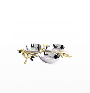 Bols de service en métal durables luxueux pour la restauration d'hôtel à domicile Design élégant pour les ustensiles de cuisine à salade - Product Image 2