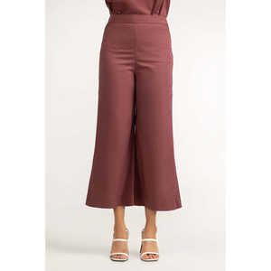 กางเกงขายาวทรงหลวมสีแดงเลือดหมู รุ่น WM-TRC23-006 ผ้าเครปคอร์ดูรอยย้อมสีพื้น เอวสูง ระบายอากาศได้ดี ป้องกันรอยยับ ไซส์ XL - Product Image 1