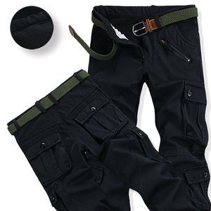 Sweatpants Man <b>Trouser</b> Green Comfortable 6 Pocket <b>Cargo</b> Pants for <b>Men</b> Plain Dyed Cotton Anti Wrinkle Custom <b>Work</b> <b>Trousers</b> OEM - Product Image 1