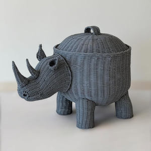 Cestas de mimbre con forma de búho y tapa extraíble, cesta para bebé de la más alta calidad, decoración para cuarto de bebé - Product Image 4