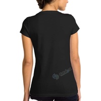 Nouveau design 2024, meilleure vente, prix de gros, t-shirt en jersey Bella Canvas à manches courtes et col en V pour femmes, imprimé été, Bangladesh