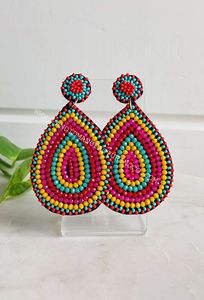 Pendientes con forma de lágrima de Citrón embellecido, en varios colores, ligeros, joyería de moda y accesorios, precio barato - Product Image 2