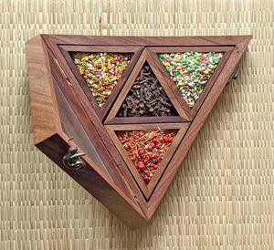 Boîte à épices traditionnelle en bois pour le stockage des herbes et des épices, plusieurs boîtes, outil de cuisine pour organiser et conserver les herbes et les épices - Product Image 3