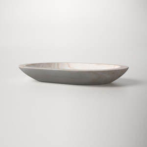 Plateau à thé ovale en bois de qualité supérieure, parfait pour servir des aliments avec un design élégant et intemporel pour toute occasion - Product Image 2