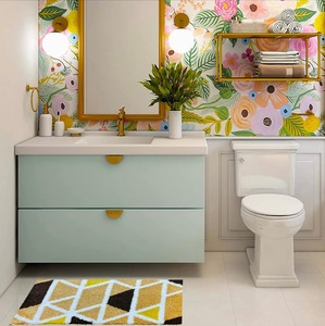 Super Soft Mosaic Design Micro fiber Super Absorbent Anti Skid <b>Floor</b> Mat for Bathroom/Bedroom/Kitchen/Home - Product Image 1