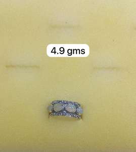 Natural Ethiopian <b>Opal</b> Cabochon 92.5 <b>Silver</b> <b>Rings</b> for Women for Engagement Anniversary Wedding Party or Gift - Product Image 2