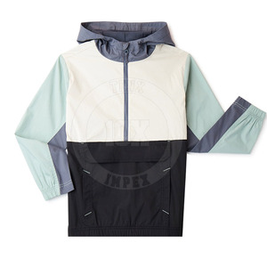 Avec Propre Votre Logo Jogging Porter Polyester Nylon Made Men Slim Fit Windbreaker Short Set Long Sleeve Windbreaker Shorts Set - Product Image 2