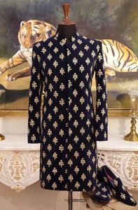 Lo último en pantalones Sherwani elegantes y zapatos a juego con bordado Zardozi a mano para fiestas, bodas 2025 - Product Image 2