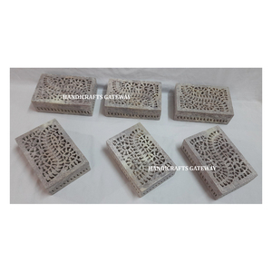 Fabricante de joyero tallado de esteatita hecho en La India diseño muy atractivo para el propósito decorativo del hogar y regalo de negocios - Product Image 2