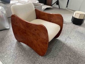 Nordic Luxury Modern Recliner Boucle Fabric Accent Leisure Living Room Lounge Sofa <b>Chair</b> <b>for</b> Home or Hotel Use - Product Image 4