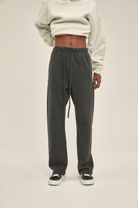 กางเกงวอร์มขาบานของผู้ชายกางเกงขาบานพิมพ์ลายกำหนดได้เองกางเกงแบ็กกี้ผ้าฟลีซสีจางไม่มีลายสำหรับดวงอาทิตย์กางเกงวอร์มขาบานขายส่ง - Product Image 5