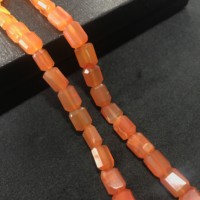 Perles octogonales à facettes en cornaline 100% naturelle certifiée IGI, 10x8x5mm, qualité AA, feu orange, pierres précieuses en vrac Vivaaz Gems