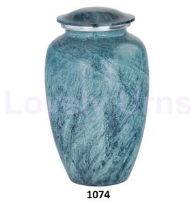 Aqua Harbor Aluminium Cremation Funeral Memorial Adult Ash Human Urns Free <b>Velvet</b> <b>Bag</b> - Product Image 1
