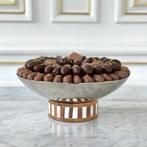 Bol de serveur de chocolat en or fête d'anniversaire de mariage et tous les événements décor de table bol en métal bol de chocolat de concepteur - Product Image 3