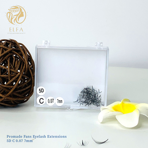 Pestañas Postizas de Alta Calidad ELFA 5D C0.07 7mm, Volumen Completo, Naturales y Suaves, Pre-fabricadas, Fibra HY LON, OEM/ODM, Venta al Por Mayor de Fábrica en Vietnam, Curvatura CC - Product Image 2