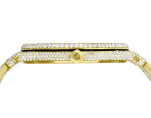 GRA Certifié VVS Moissanite Diamant Or Jaune Acier Inoxydable Cadran Index Mécanique Automatique Glacé Hip Hop Montre-Bracelet - Product Image 2