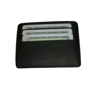 Porte-cartes de voyage personnalisé en cuir PU de couleur noire - Product Image 1