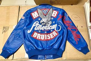 เสื้อแจ็กเก็ตมอเตอร์ไซค์ย้อนยุคของผู้ชายหนังแท้แท้เสื้อโค้ทคอปกทรงสลิมฟิตหนังวัวเทรนด์ลำลองสำหรับแข่งรถ - Product Image 4