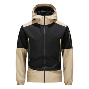 เสื้อแจ็คเก็ตบุโพลีเอสเตอร์แบบกำหนดเองสำหรับผู้ชาย พร้อมซิปตรวจจับเข็ม ผลิตจำนวนมากแบบ OEM กันลม สวมใส่สบาย - Product Image 5