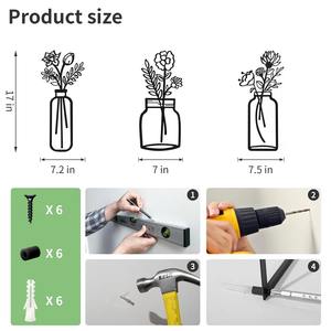 Designer Metal Wall Hanging Decor for Home Elegant Modern Artistic <b>Panel</b> Living Room Bedroom Office Wall Accent - Product Image 6