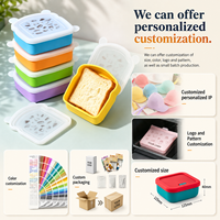 Boîte à lunch portable sans BPA pour enfants, compatible micro-ondes, boîte à repas chauffable, boîte de rangement pour sandwichs, toasts et pain, boîte à lunch en silicone