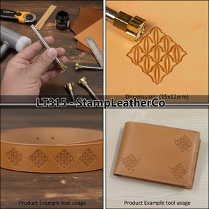 LT315 Tampon en cuir géométrique pour grappe de pétales 15x12mm (7/12 \ "X 7/15 \"). Pour l'artisanat - Product Image 1