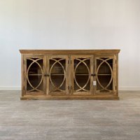 Buffet moderne ethnique provençal en bois de manguier massif, fait main, pour cuisine, salon, salle à manger