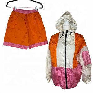 Bonne qualité prix de gros imprimé personnalisé automne été léger coupe-vent ensemble de costume court respirant séchage rapide ensemble de maille - Product Image 6