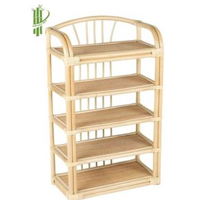 Nuevo diseñador de lujo de alta calidad 100% natural 3 niveles cesta de almacenamiento de ratán soporte de almacenamiento y estantes 100% hechos a mano - Product Image 1