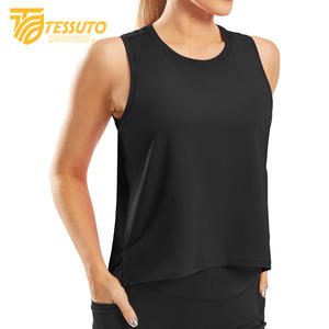 Ropa de entrenamiento para mujer, camiseta sin mangas deportiva de Yoga para gimnasio, camisetas sin mangas con estampado personalizado de alta calidad para mujer, camisetas sin mangas con tirantes gruesos para gimnasio para mujer - Product Image 1