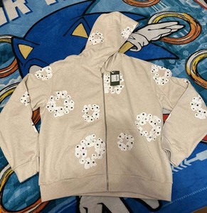 Tears Rhinestone Cotton <b>Wreath</b> Gray Streetwear DenimTearss Sweatshirt Hoodie Tears Rhinestone Cotton <b>Wreath</b> Zip Hoodie Gray - Product Image 6