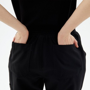 Uniformes de manga corta con diseño de moda, conjunto de uniformes médicos con cuello en V, camisetas y pantalones médicos elásticos suaves, uniformes para mujer - Product Image 4
