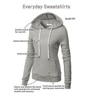 Sudadera con Capucha Unisex al por Mayor para Mujer, Color Sólido Informal, 100% Algodón, Forro Polar Transpirable, Colores Personalizados, Impresión Frontal por Sublimación - Product Image 6