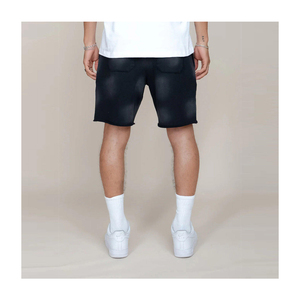 กางเกงขาสั้นผู้ชายสีขาวความยาวสีขาวสำหรับผู้ชายกางเกงขาสั้นสำหรับผู้ชายซักกรดฟอกสีติดโลโก้ได้ตามต้องการ - Product Image 2