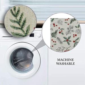 Set de table jacquard Holiday Greens - Lavable en machine, usage quotidien - Product Image 5