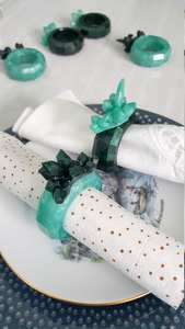 Ronds de serviette en rotin Décor de table en osier Ronds de serviette élégants pour table à manger - Product Image 3