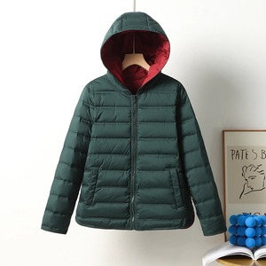 Chaqueta con capucha de moda de Invierno para mujer, abrigo sin costuras para ancianos informal ultraligero, prendas de vestir superiores para mamá - Product Image 6