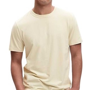 Camisetas de punto de manga corta para hombre, camiseta informal de cuello redondo acanalado, camisetas atléticas - Product Image 3