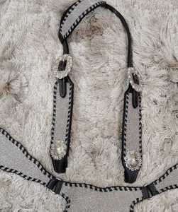 Premium Western Horse Tack Set De Luxe Strass En Cuir Headstall Poitrine Collier Bride Corde Personnalisé Haute Qualité Équitation - Product Image 5