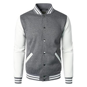 Veste universitaire en toile à manches longues, tendance, pour homme, vêtements décontractés, hiver, baseball, haute qualité, faible MOQ, vente chaude - Product Image 3