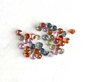 3 มม.ธรรมชาติ Sapphire รอบเพชรเหลี่ยมเพชรพลอยตัดอัญมณี Melee รอบแซฟไฟร์ที่มีค่าจริงเครื่องประดับการตั้งค่าอุปกรณ์ใหม่ - Product Image 1