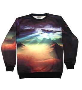 Sudadera de lana de polietileno hecha a medida Technics de punto con cuello redondo con sudadera de sublimación de tinte de impresión digital de Nueva York - Product Image 1