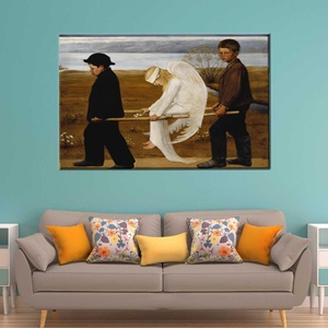 ผลงานศิลปะบนผ้าใบพิมพ์ลาย "นางฟ้าผู้บาดเจ็บ" โดยฮิวโก้ ซิมเบิร์ก, 1P: ห่อหุ้มอย่างดี - Product Image 1